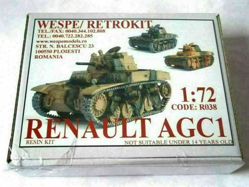Renault agc1 wespe models - 1:72,